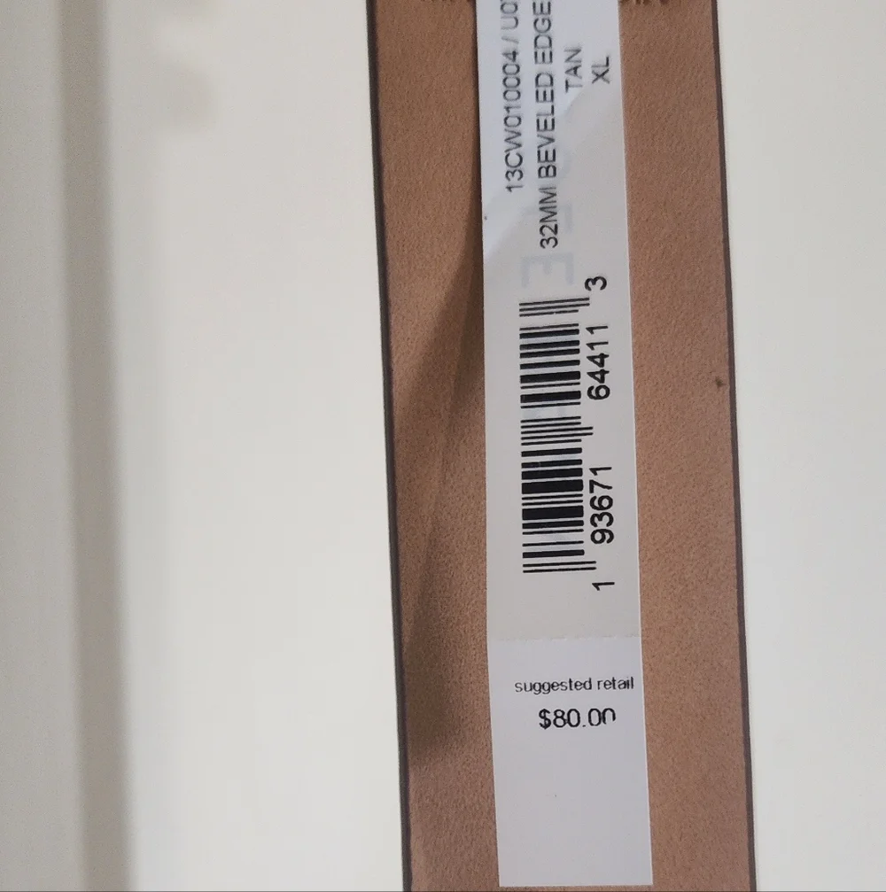 Cole Haan‎ Tan Leather Belt with Silver Buckle
